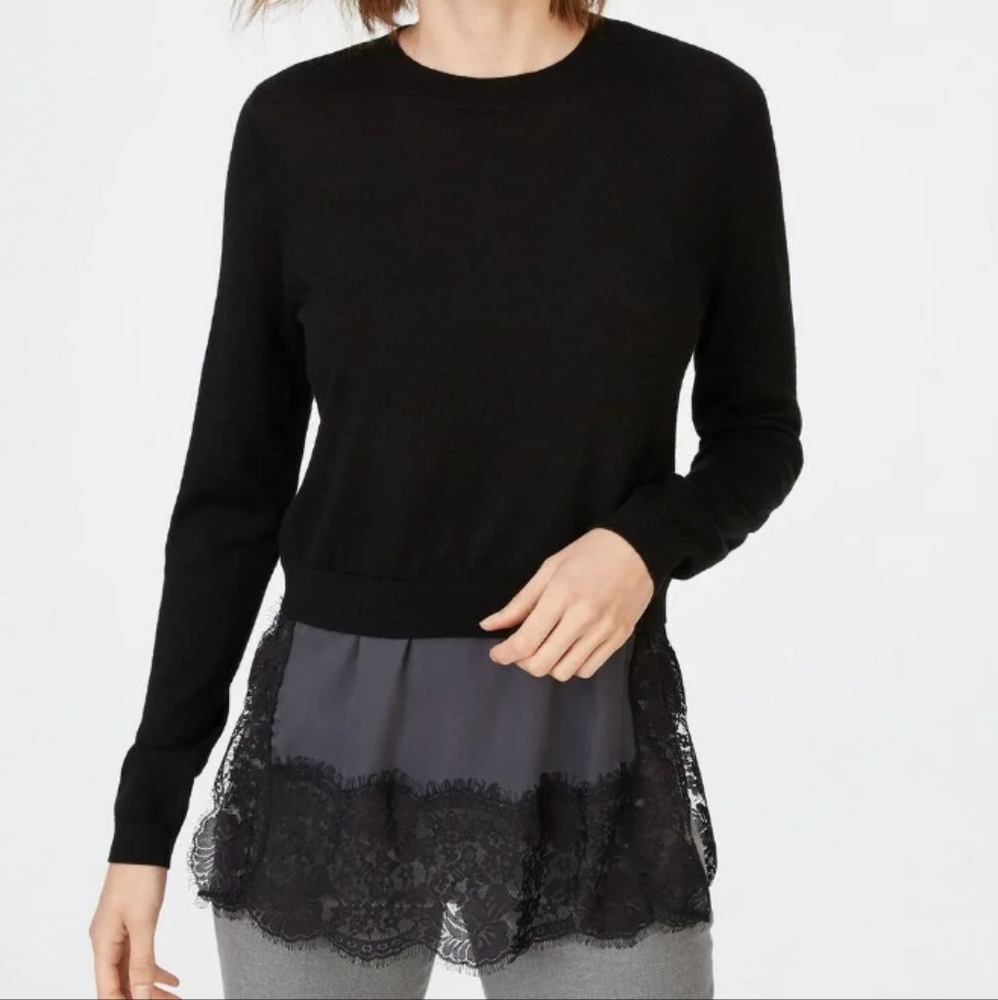 Club Monaco "Yahira" Wool & Lace Sweater- Sz. Sm